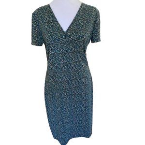Liz Claiborne Flattering Faux Wrap Sheath Dress Professional SS Midi, Medium